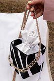 Chain Small Square Box Bucket Makeup Bag_Cwab347