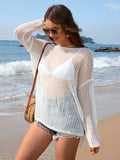 Solid Color Fashion Holiday Bikini Beach Smock