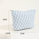 LARGE PLAID WASH BAG COSMETIC BAG_CWAB1034