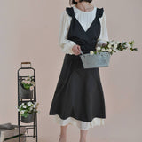 FRENCH DRESS STYLE LINEN APRONS WITH POCKETS_CWMM3305