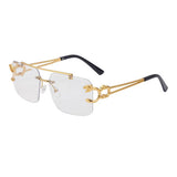FASHION LEOPARD FRAMELESS TRIMMED SUNGLASSES_CWASG0618