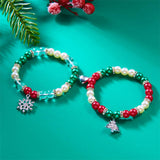 CHRISTMAS SNOWFLAKE PENDANT MAGNETIC BRACELET_CWAJE2387