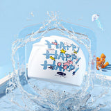 KIDS SILICONE SWIM CAP CUTE PRINT EAR PROTECTION_CWMM6790