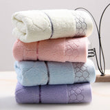 PURE COLOR COTTON QUALITY FLOWER THICK WOOL TOWEL_CWMM2299