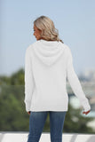 Solid Color Kangaroo Pocket Hooded Sweater