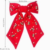 BOW STYLE SPRING HAIR CLIP RHINESTONE RUGBY_CWAHA6189