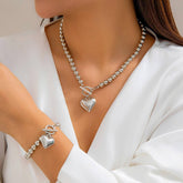 IMITATION PEARL HEART SHAPED PENDANT NECKLACE_CWAJE1166