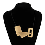 PERSONALIZED BRUSHED METAL HOLLOW NECKLACE_CWMM3140