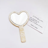 RETRO ACETATE COMPACT MIRROR GEOMETRIC HEART_CWMM6373