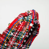 Christmas Series Snowflake Knotted Headband