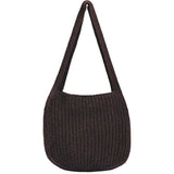 Cwab4578_Solid Color Knitted Crossbody Shoulder Bag