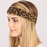 Vintage Warm Leopard Print Knitted Wool Headband