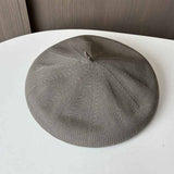 KNITTED ICE SILK BREATHABLE SOLID COLOR BERET_CWAB2901