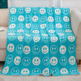 SMILING FACE KNITTED JACQUARD BLANKET SOFA BLANKET_CWMM0323