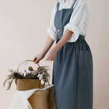 Waterproof Cotton Linen Apron Aprons With Pocket_Cwmm3287