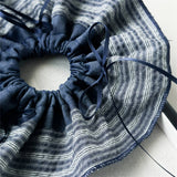 Blue Stripe Denim Scrunchie Retro Style_Cwaha07612