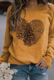 Valentine Day Heart Print Long Sleeved Pullover_Cwtstl0989