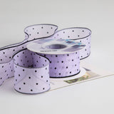 POLKA DOT FLOCKING RIBBON HANDMADE DIY BOW RIBBON_CWMM5781