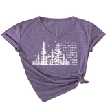 SUMMER V NECK SHORT SLEEVE PRINTED TEE_CWTTS1512