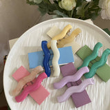 CANDY COLOR ACRYLIC WAVE HAIR CLIP SIDE BANG PIN_CWAHA1289