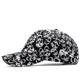 SKULL PRINT BASEBALL CAP SUN HAT UNISEX_CWAH0994