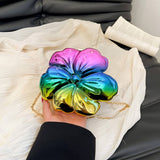 FLOWER GOLD PRESSED BAG BANQUET BAG CLUTCH_CWAB3259