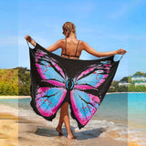 3D BUTTERFLY PRINT BEACH DRESS SLING RESORT STYLE_CWBLS0459