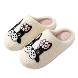 Winter Cute Cartoon Flower Dog Cotton Slippers_Cwmm3066