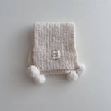 CUTE POM POM KNIT SCARF NECK WARMER FOR KIDS_CWASC2088
