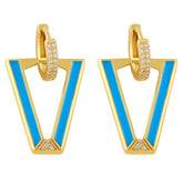 COLORFUL ZIRCON INVERTED TRIANGLE V SHAPED EARRING_CWAJE1013