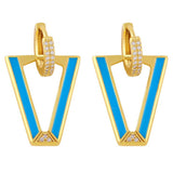 COLORFUL ZIRCON INVERTED TRIANGLE V SHAPED EARRING_CWAJE1013