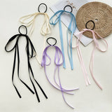 Women Bow Tassel Elastic Hair Rope_Cwaha1078