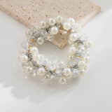 Colorful Crystal Beaded Ponytail Hair Tie_Cwaje05907