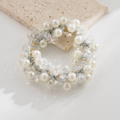 Colorful Crystal Beaded Ponytail Hair Tie_Cwaje05907