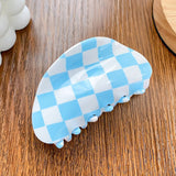 3.23"Checkered Hair Claw Clip_Cwaha0313