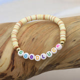 COLORFUL POLYMER CLAY LETTER BEADED BRACELET_CWMM3570