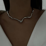 NEW COLD STYLE GEOMETRIC TWISTED DESIGN NECKLACE_CWMM3132