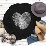 Valentine Day Heart Print Long Sleeved Pullover_Cwtstl0989