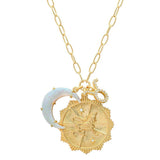 MICRO PAVED ZIRCONIA ZODIAC PENDANT NECKLACE_CWMM5295