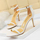 FASHION OPEN TOE WORD SANDALS HIGH HEELS_CWSHH0034