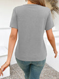 Solid Color Design Casual Short-Sleeved T-Shirt