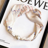 Pearl Magnetic Skinny Silk Neck Scarf_Cwasc03938