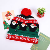 CHRISTMAS LED LIGHT GLOWING KNITTED CHRISTMAS HAT_CWAH2314