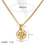 12 CONSTELLATIONS SHELL COIN NECKLACE_CWMM3750