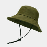 Uv Protection Wide Brim Bucket Hat For Summer_Cwah3892