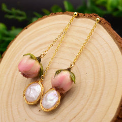 NEW HIGH END RETRO FLOWER PEARL EARRINGS_CWAJE3787