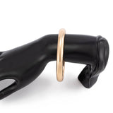 DESIGN GEOMETRIC SQUARE POLISHED RING BRACELET_CWMM3099