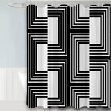 SIMPLE GEOMETRIC WATERPROOF SHOWER CURTAIN_CWMM1796