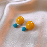 SWEET CANDY COLORED BALL NICHE EARRINGS_CWAJE2475
