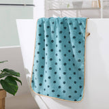 CORAL FLEECE POLKA DOT ABSORBENT FACE TOWEL_CWMM2267